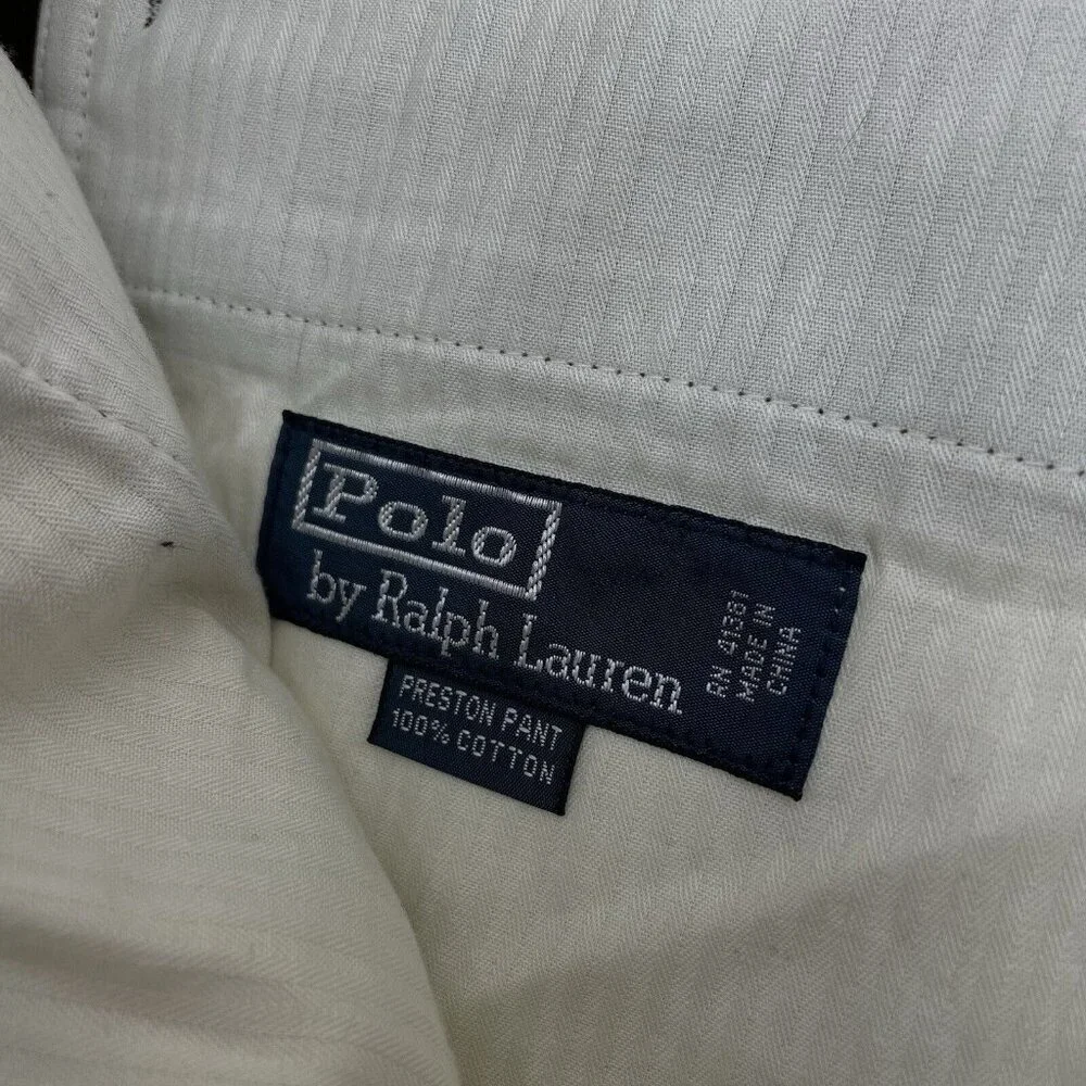 Vintage Polo Ralph Lauren Preston Corduroy Pants Wide Leg Preppy Brown Men 36x27